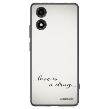 Picasee fekete szilikon tok az alábbi mobiltelefonokra Motorola Moto E14 - Love is a drug