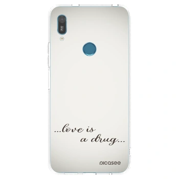 Picasee átlátszó szilikon tok az alábbi mobiltelefonokra Huawei Y6 2019 - Love is a drug