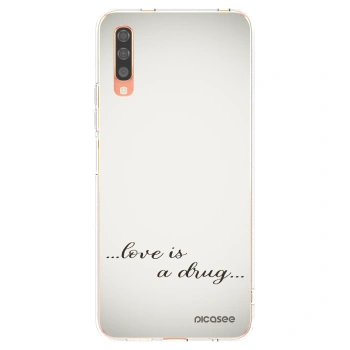 Picasee átlátszó szilikon tok az alábbi mobiltelefonokra Samsung Galaxy A70 A705F - Love is a drug