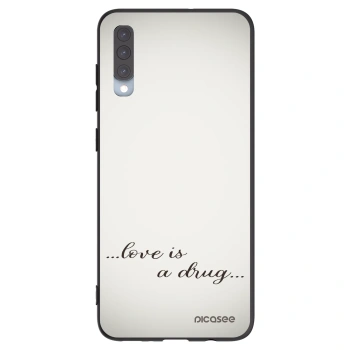 Picasee fekete szilikon tok az alábbi mobiltelefonokra Samsung Galaxy A70 A705F - Love is a drug