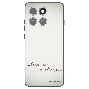 Picasee fekete szilikon tok az alábbi mobiltelefonokra Motorola Edge 60 Pro - Love is a drug
