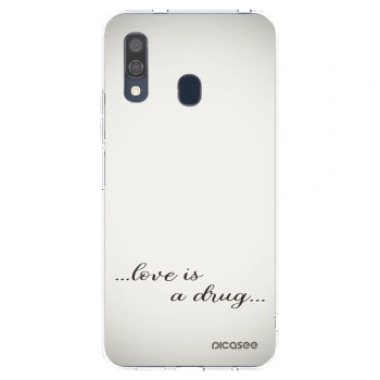 Picasee átlátszó szilikon tok az alábbi mobiltelefonokra Samsung Galaxy A40 A405F - Love is a drug