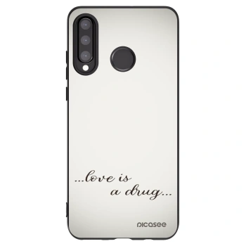 Picasee fekete szilikon tok az alábbi mobiltelefonokra Huawei P30 Lite - Love is a drug