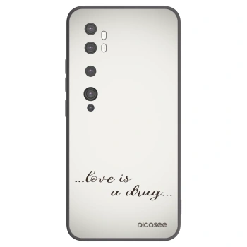 Picasee fekete szilikon tok az alábbi mobiltelefonokra Xiaomi Mi Note 10 (Pro) - Love is a drug