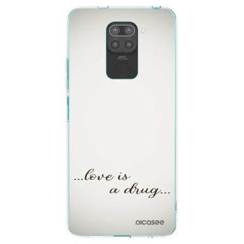 Picasee fekete szilikon tok az alábbi mobiltelefonokra Xiaomi Redmi Note 9 - Love is a drug