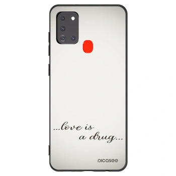 Picasee fekete szilikon tok az alábbi mobiltelefonokra Samsung Galaxy A21s - Love is a drug