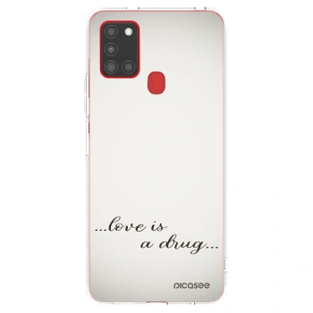 Picasee átlátszó szilikon tok az alábbi mobiltelefonokra Samsung Galaxy A21s - Love is a drug