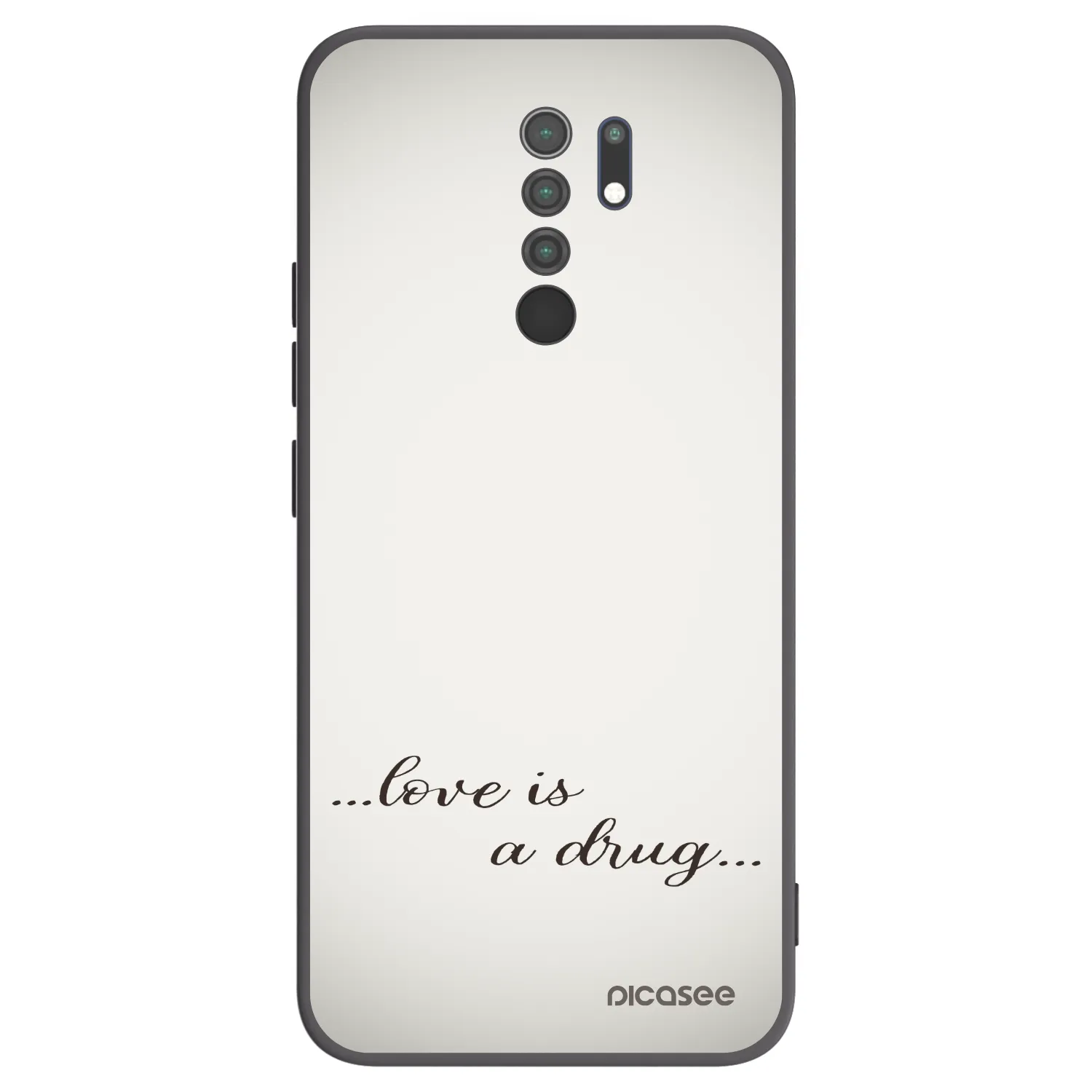 Picasee fekete szilikon tok az alábbi mobiltelefonokra Xiaomi Redmi 9 - Love is a drug