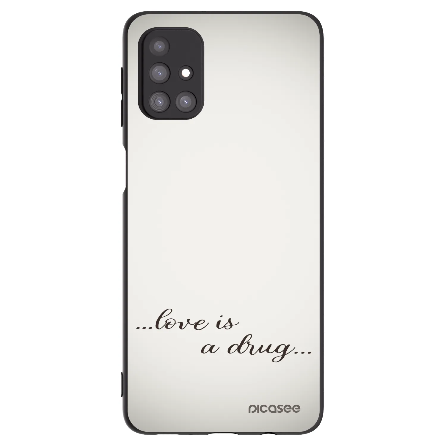 Picasee fekete szilikon tok az alábbi mobiltelefonokra Samsung Galaxy M31s - Love is a drug