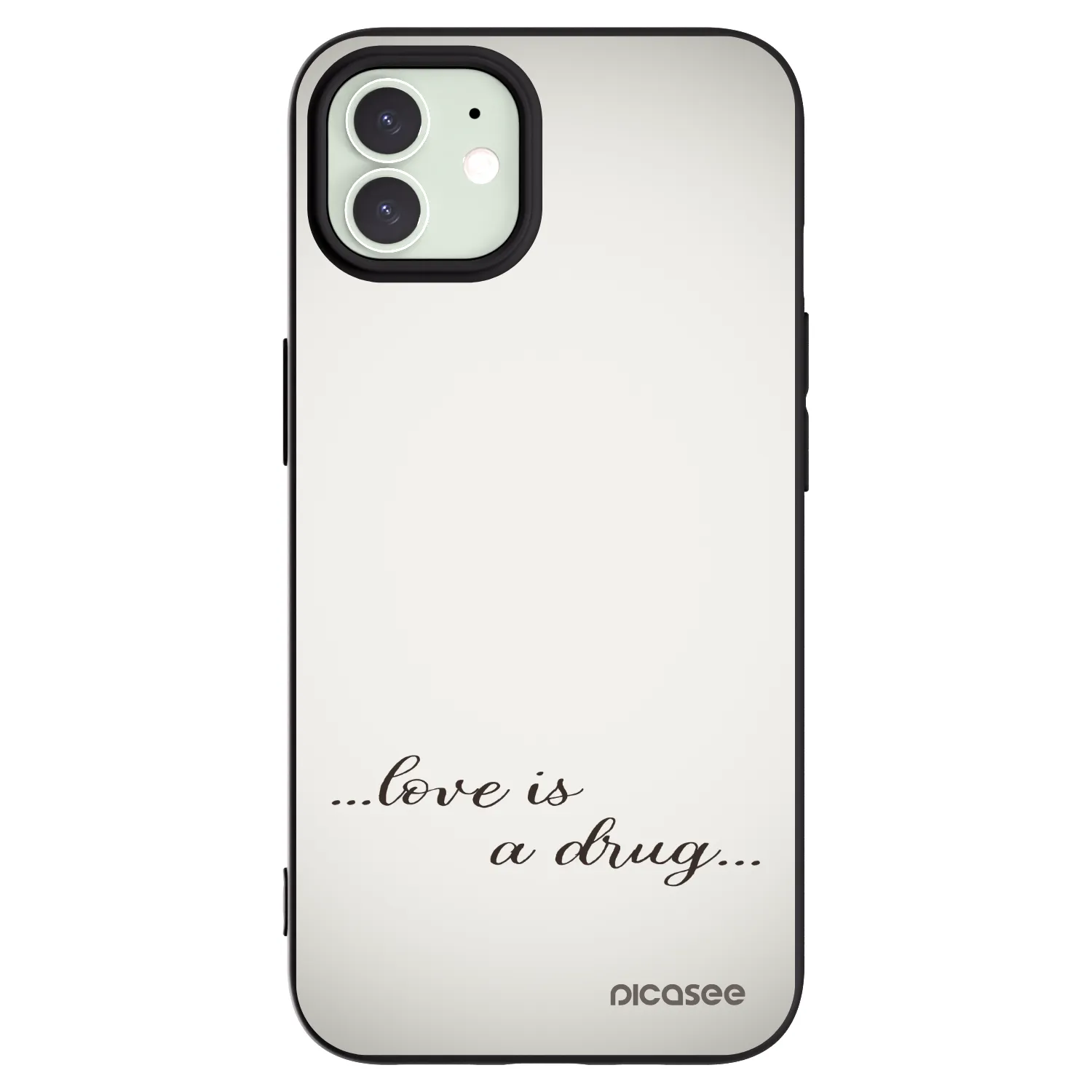 Picasee fekete szilikon tok az alábbi mobiltelefonokra Apple iPhone 12 Pro - Love is a drug