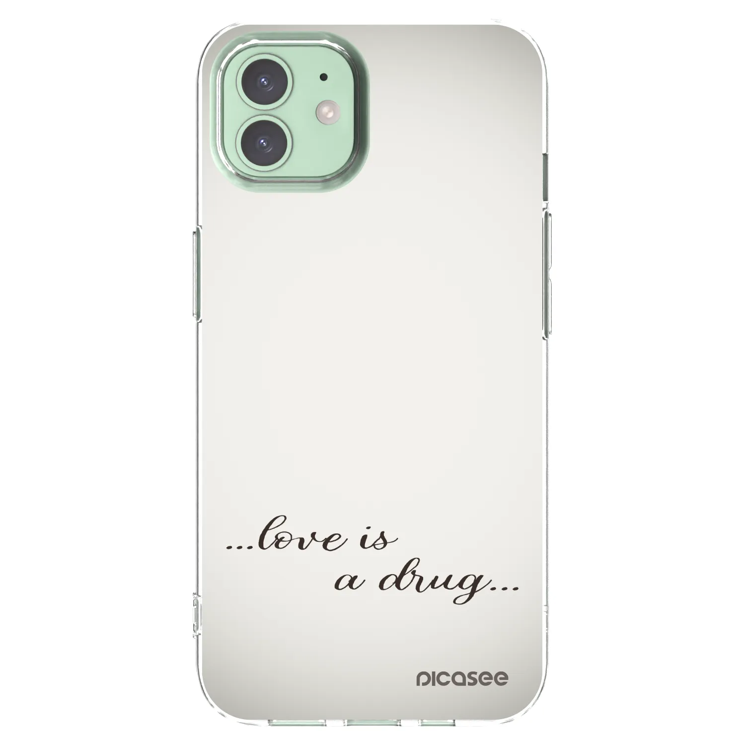 Picasee átlátszó szilikon tok az alábbi mobiltelefonokra Apple iPhone 12 Pro - Love is a drug
