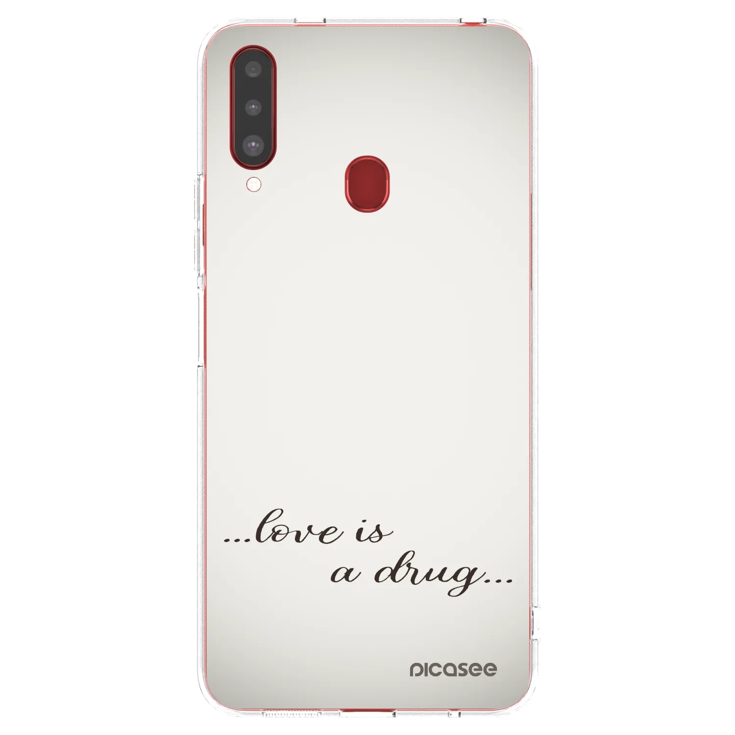 Picasee átlátszó szilikon tok az alábbi mobiltelefonokra Samsung Galaxy A20s - Love is a drug