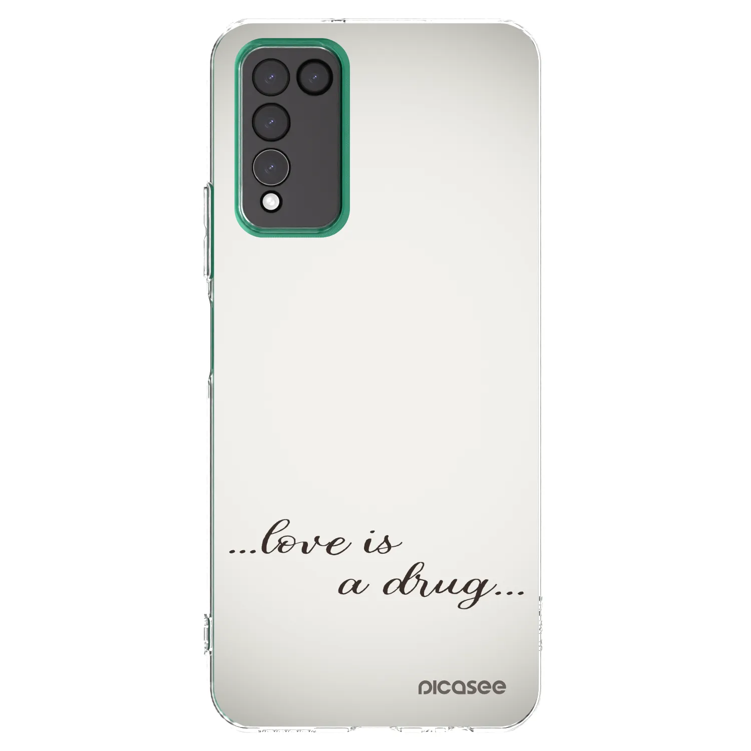Picasee átlátszó szilikon tok az alábbi mobiltelefonokra Honor 10X Lite - Love is a drug