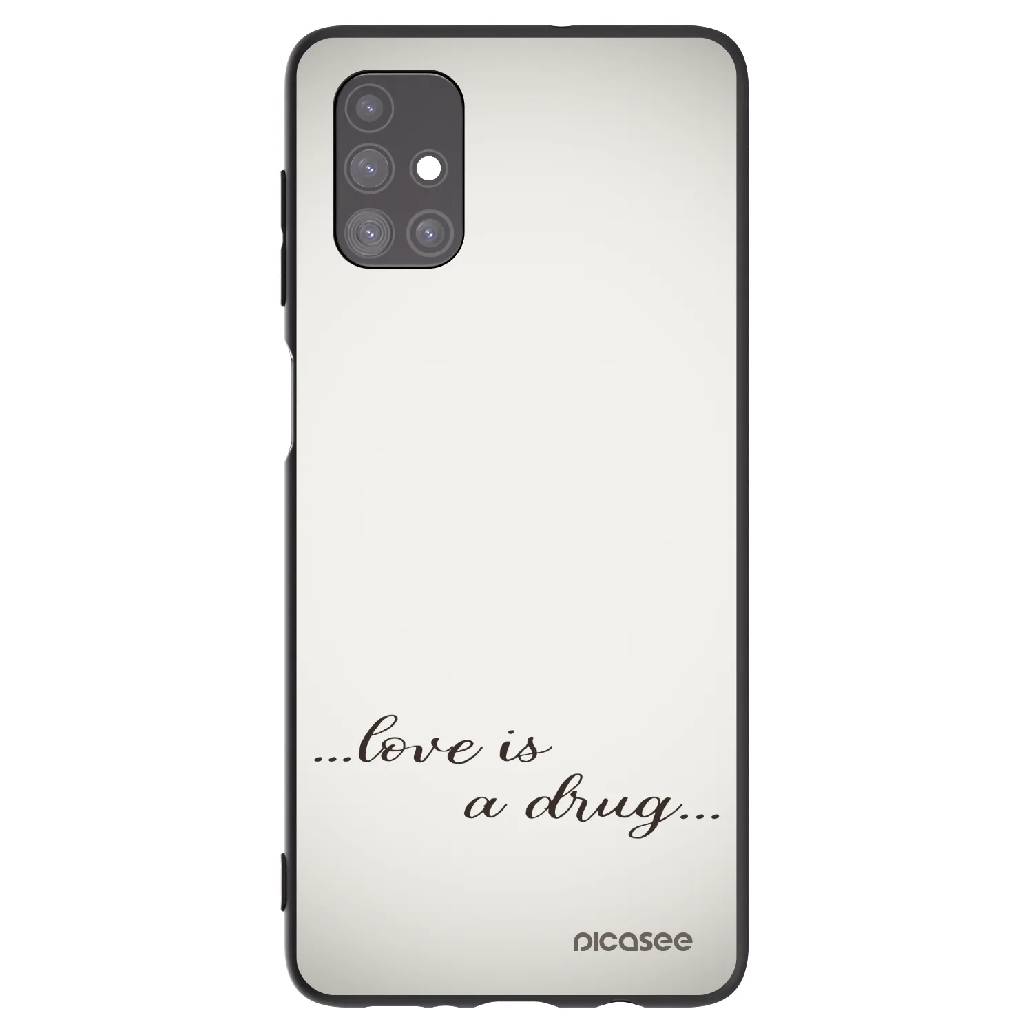 Picasee fekete szilikon tok az alábbi mobiltelefonokra Samsung Galaxy M51 M515F - Love is a drug