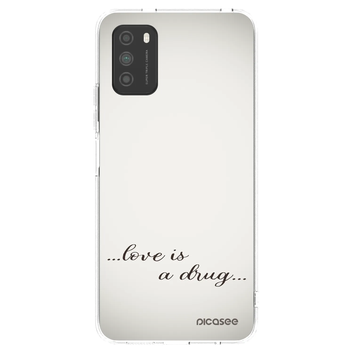 Picasee átlátszó szilikon tok az alábbi mobiltelefonokra Xiaomi Poco M3 - Love is a drug