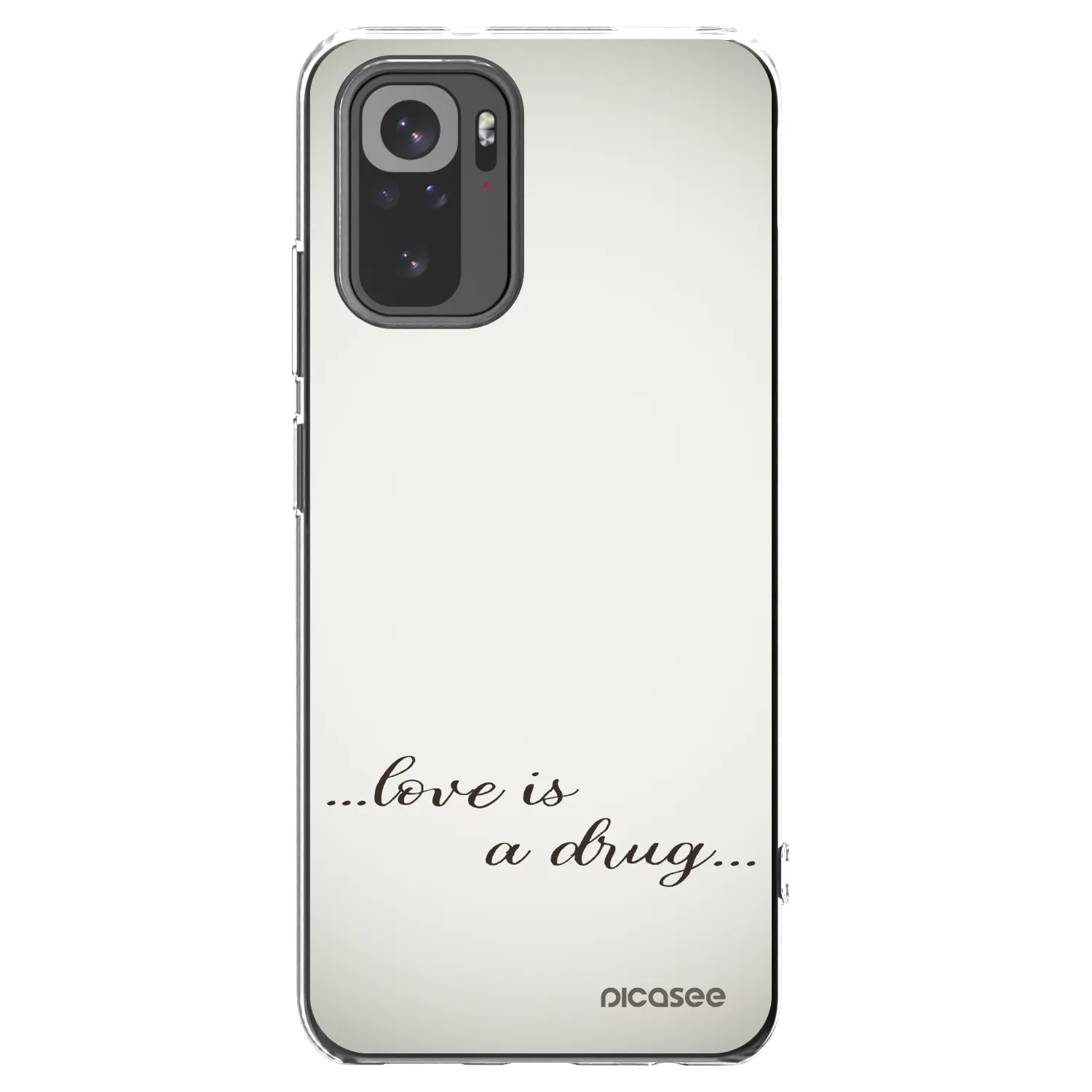 Picasee átlátszó szilikon tok az alábbi mobiltelefonokra Xiaomi Redmi Note 10 - Love is a drug