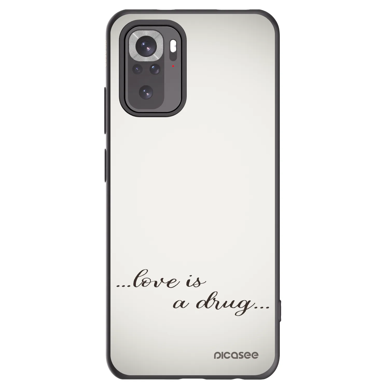 Picasee fekete szilikon tok az alábbi mobiltelefonokra Xiaomi Redmi Note 10 - Love is a drug