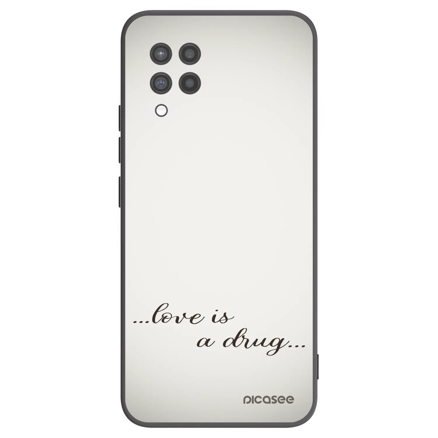 Picasee fekete szilikon tok az alábbi mobiltelefonokra Samsung Galaxy A42 A426B - Love is a drug