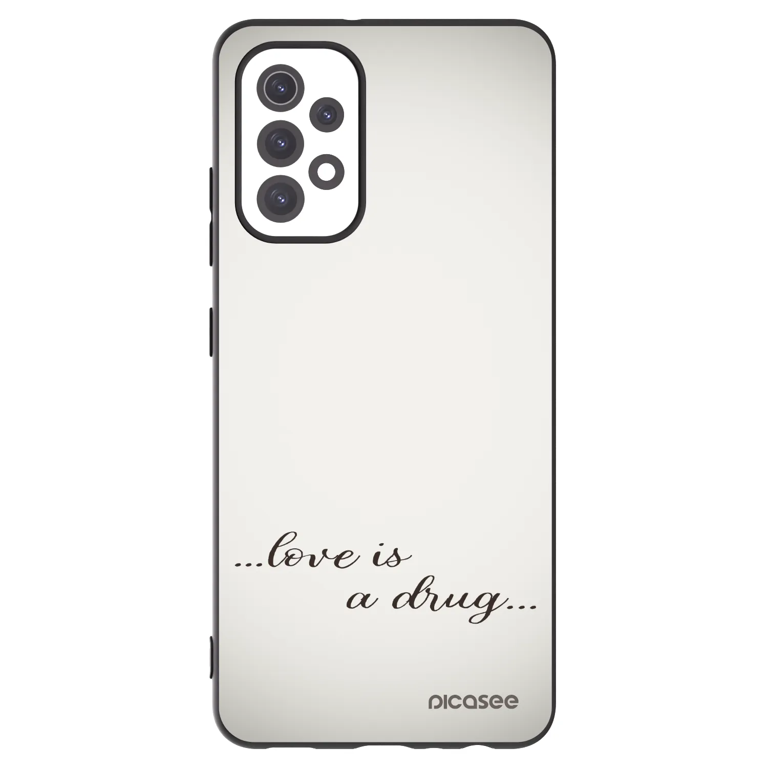 Picasee fekete szilikon tok az alábbi mobiltelefonokra Samsung Galaxy A32 5G A326B - Love is a drug