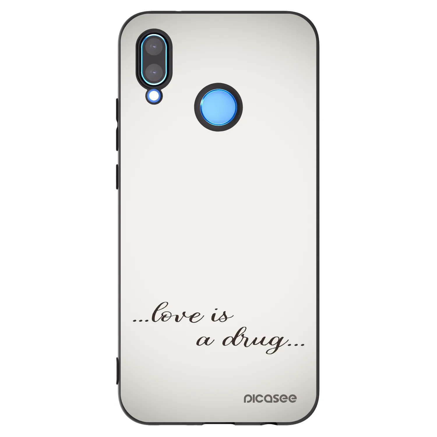 Picasee fekete szilikon tok az alábbi mobiltelefonokra Huawei P20 Lite - Love is a drug