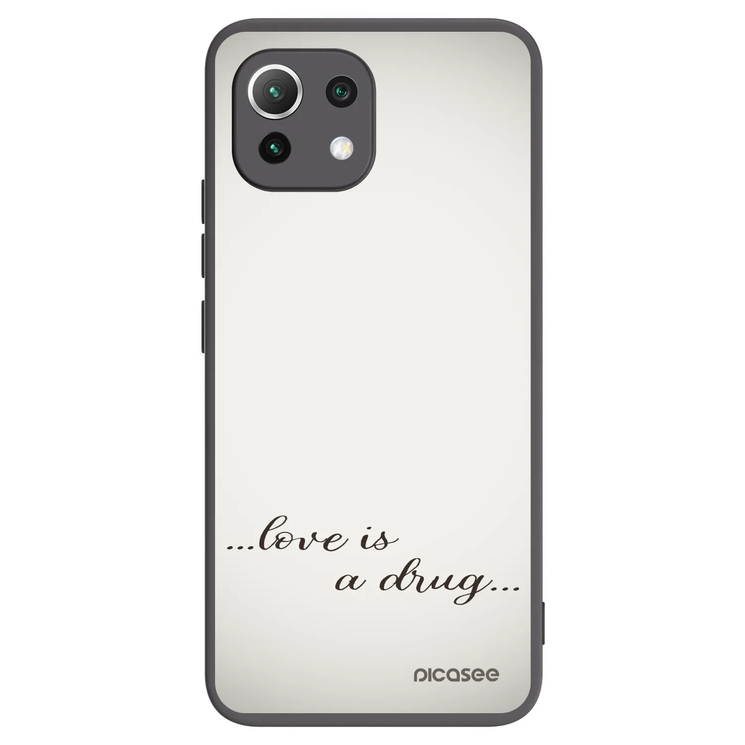 Picasee fekete szilikon tok az alábbi mobiltelefonokra Xiaomi Mi 11 Lite - Love is a drug