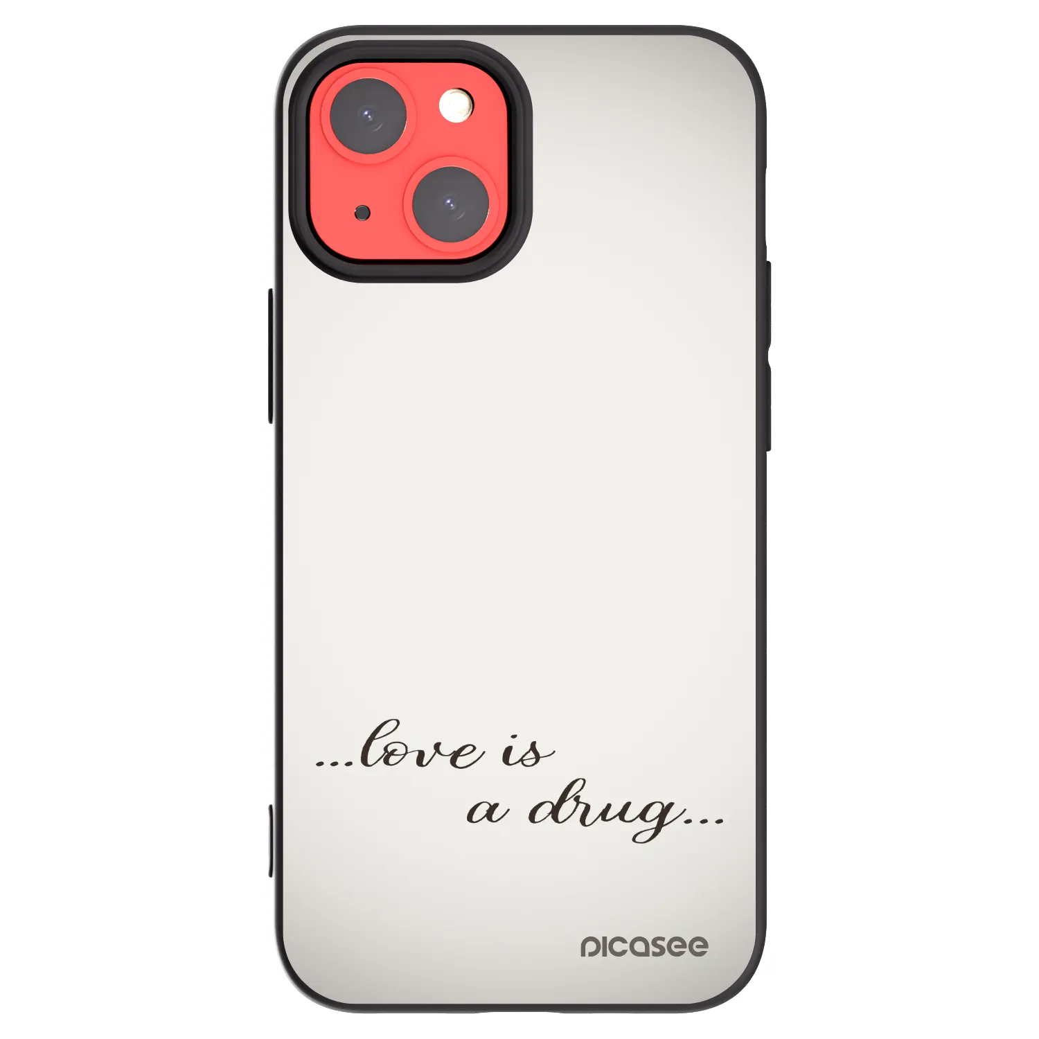 Picasee fekete szilikon tok az alábbi mobiltelefonokra Apple iPhone 13 mini - Love is a drug