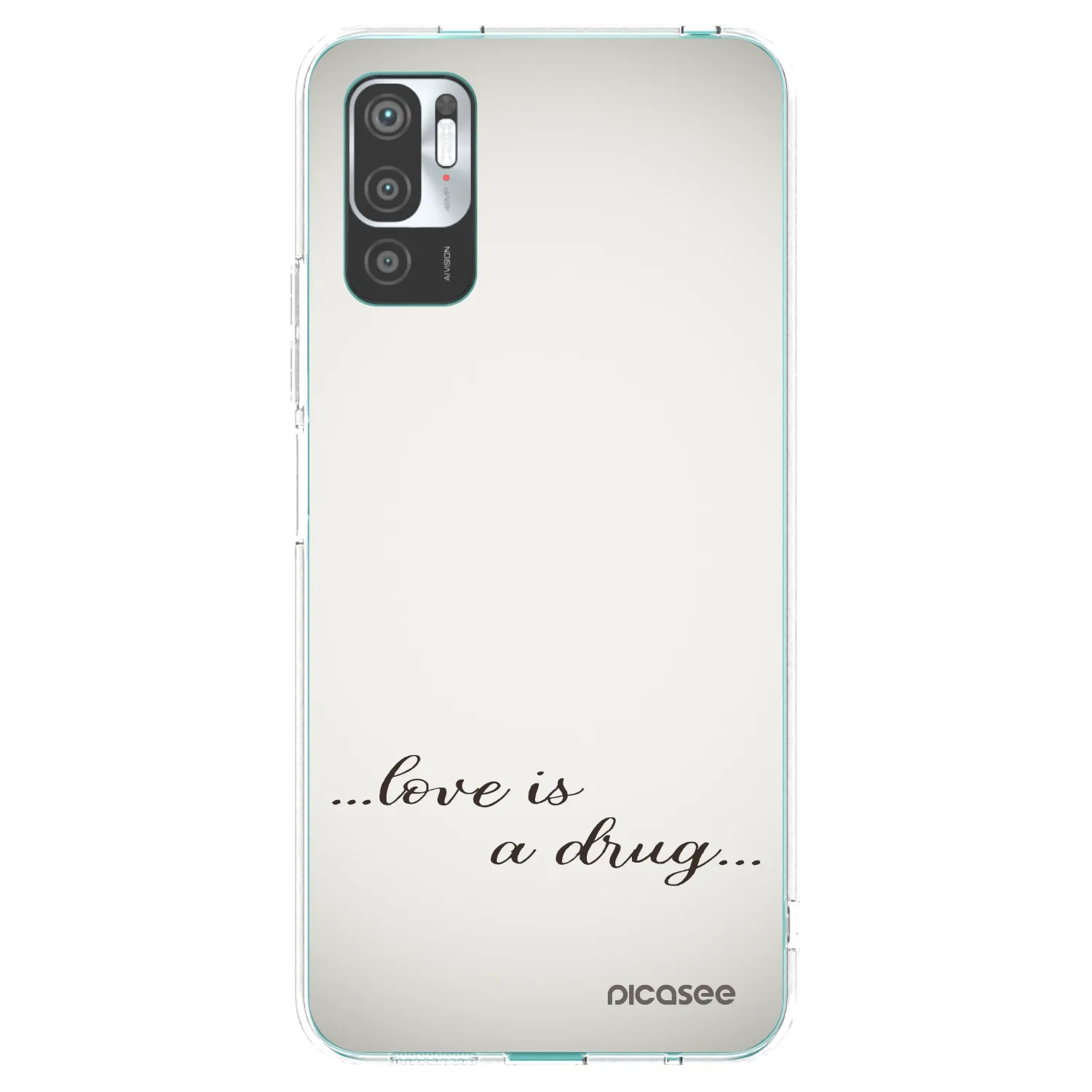 Picasee átlátszó szilikon tok az alábbi mobiltelefonokra Xiaomi Redmi Note 10 5G - Love is a drug