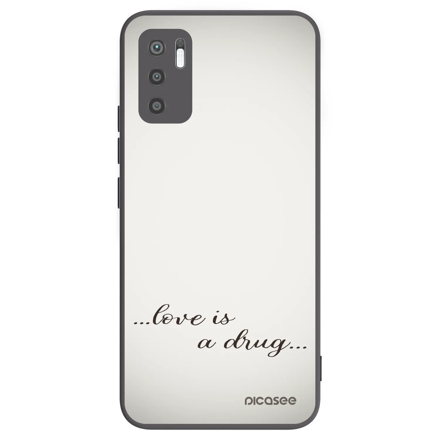 Picasee fekete szilikon tok az alábbi mobiltelefonokra Xiaomi Redmi Note 10 5G - Love is a drug