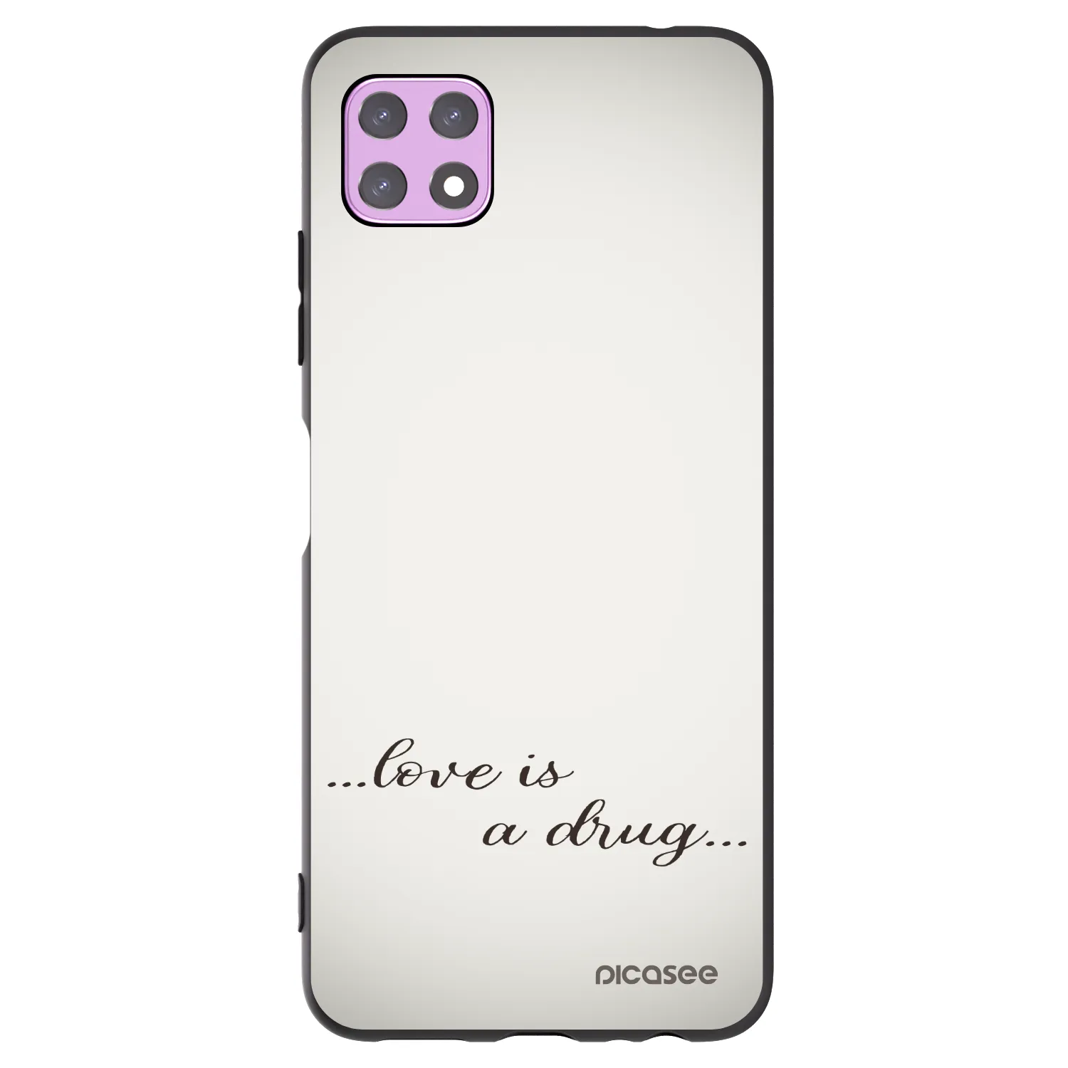 Picasee fekete szilikon tok az alábbi mobiltelefonokra Samsung Galaxy A22 A226B 5G - Love is a drug