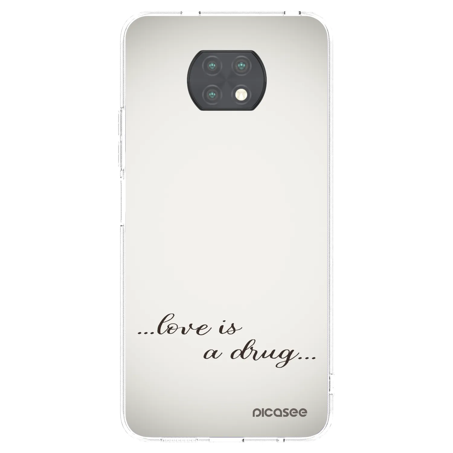 Picasee átlátszó szilikon tok az alábbi mobiltelefonokra Xiaomi Redmi Note 9T - Love is a drug