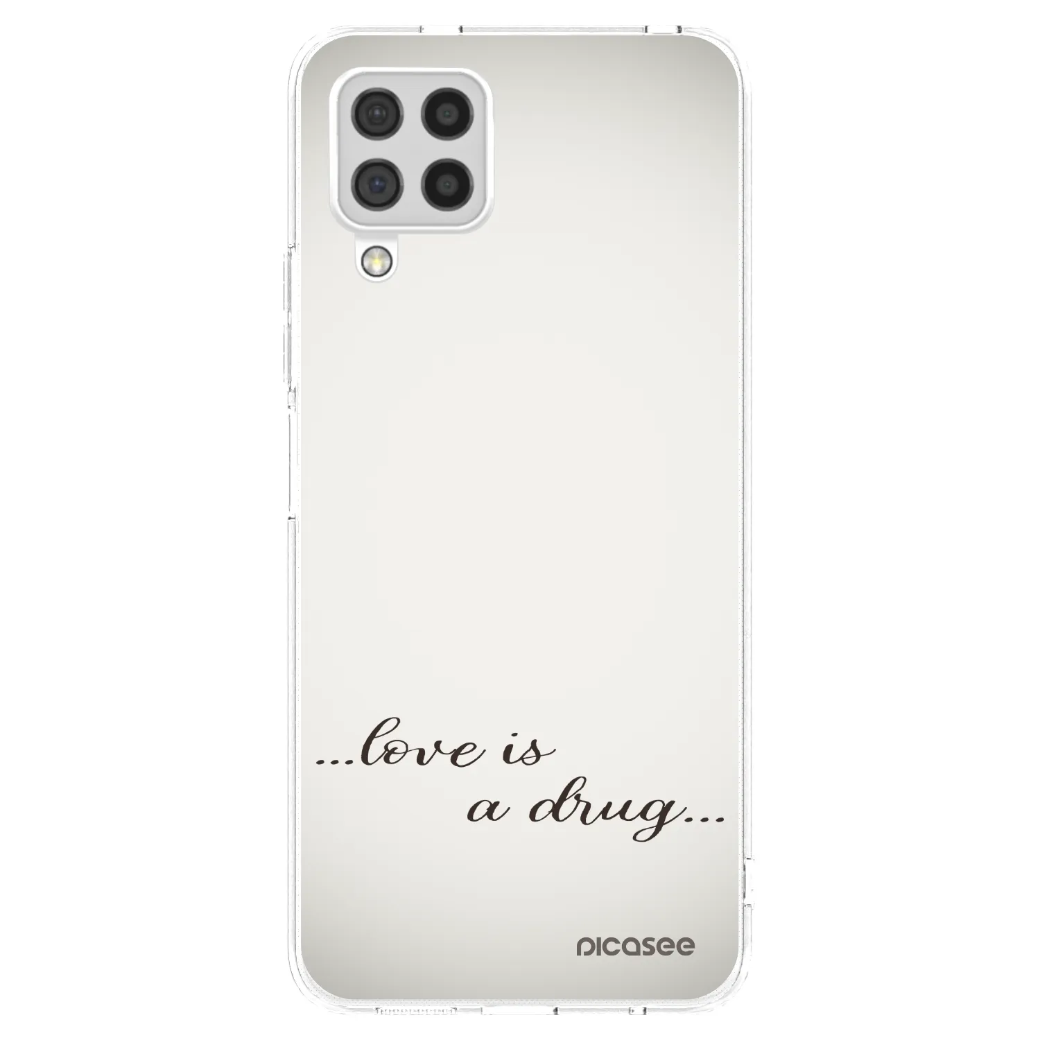 Picasee átlátszó szilikon tok az alábbi mobiltelefonokra Samsung Galaxy A22 A225F 4G - Love is a drug