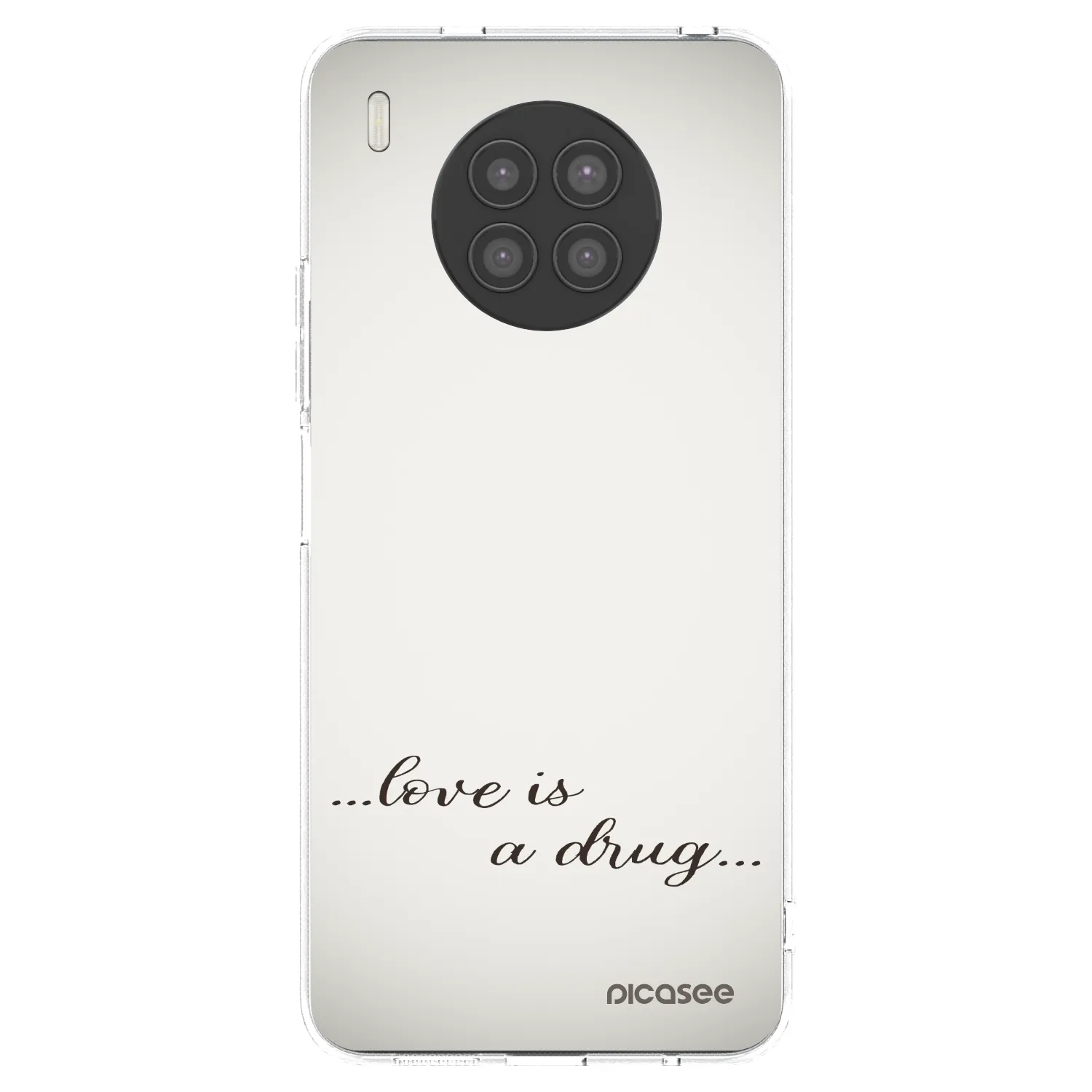 Picasee átlátszó szilikon tok az alábbi mobiltelefonokra Huawei Nova 8i - Love is a drug