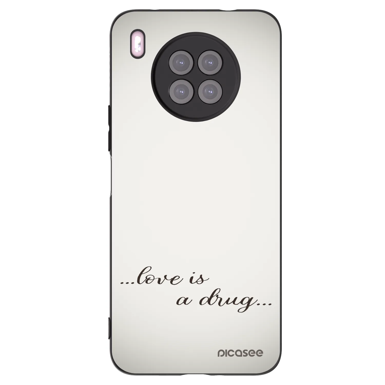 Picasee fekete szilikon tok az alábbi mobiltelefonokra Huawei Nova 8i - Love is a drug