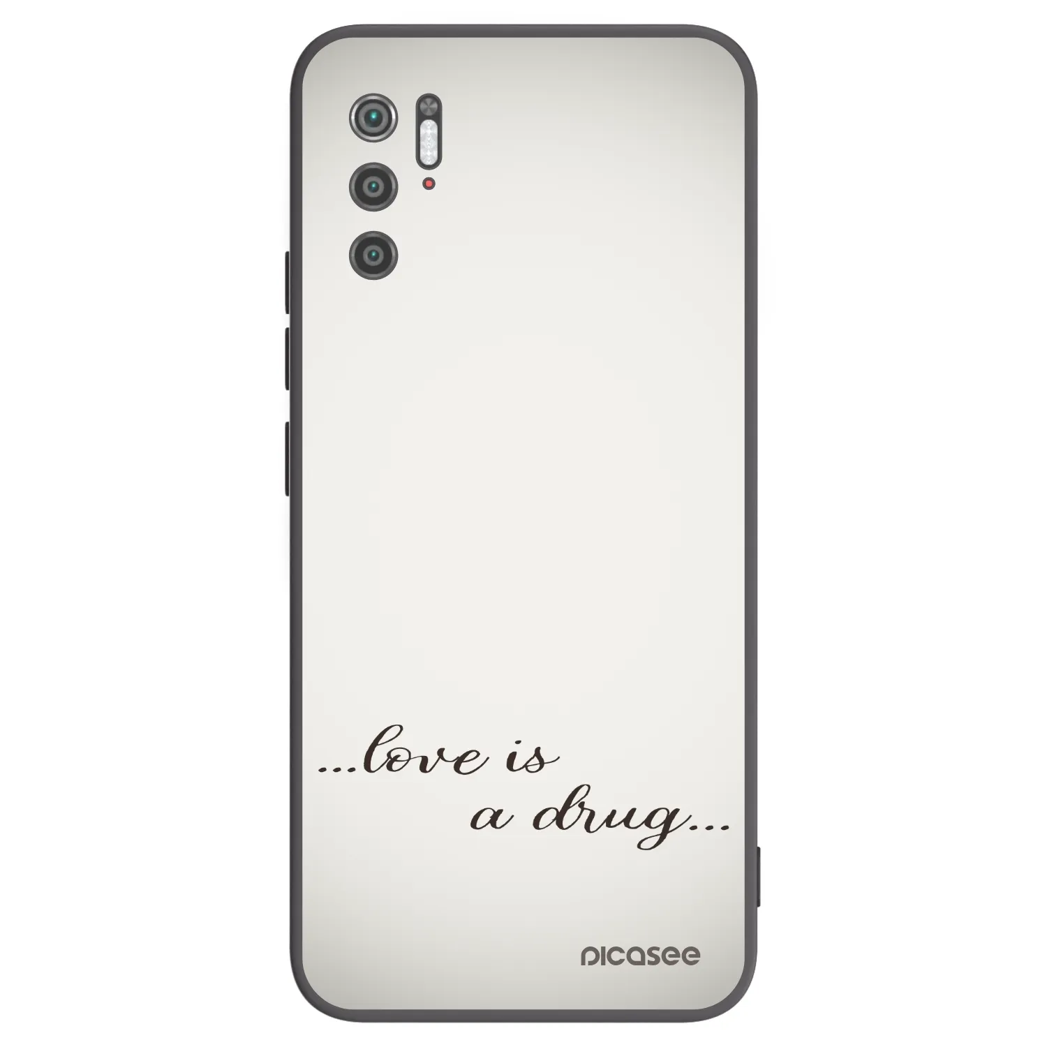Picasee fekete szilikon tok az alábbi mobiltelefonokra Xiaomi Poco M3 Pro 5G - Love is a drug
