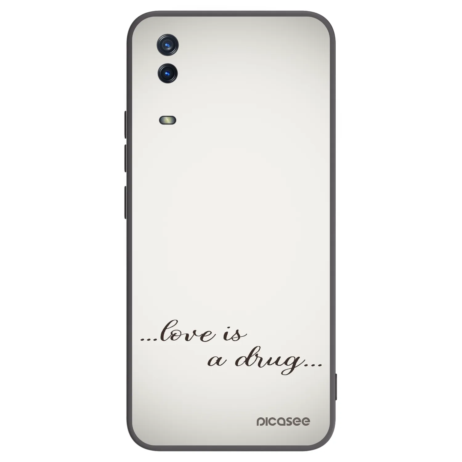 Picasee fekete szilikon tok az alábbi mobiltelefonokra Vivo Y11s - Love is a drug