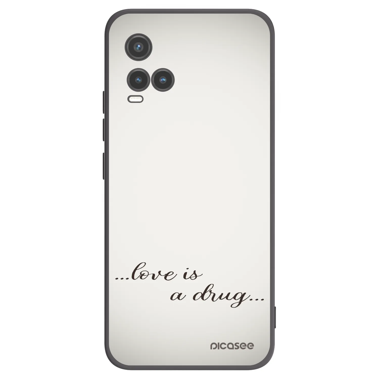 Picasee fekete szilikon tok az alábbi mobiltelefonokra Vivo Y33s - Love is a drug