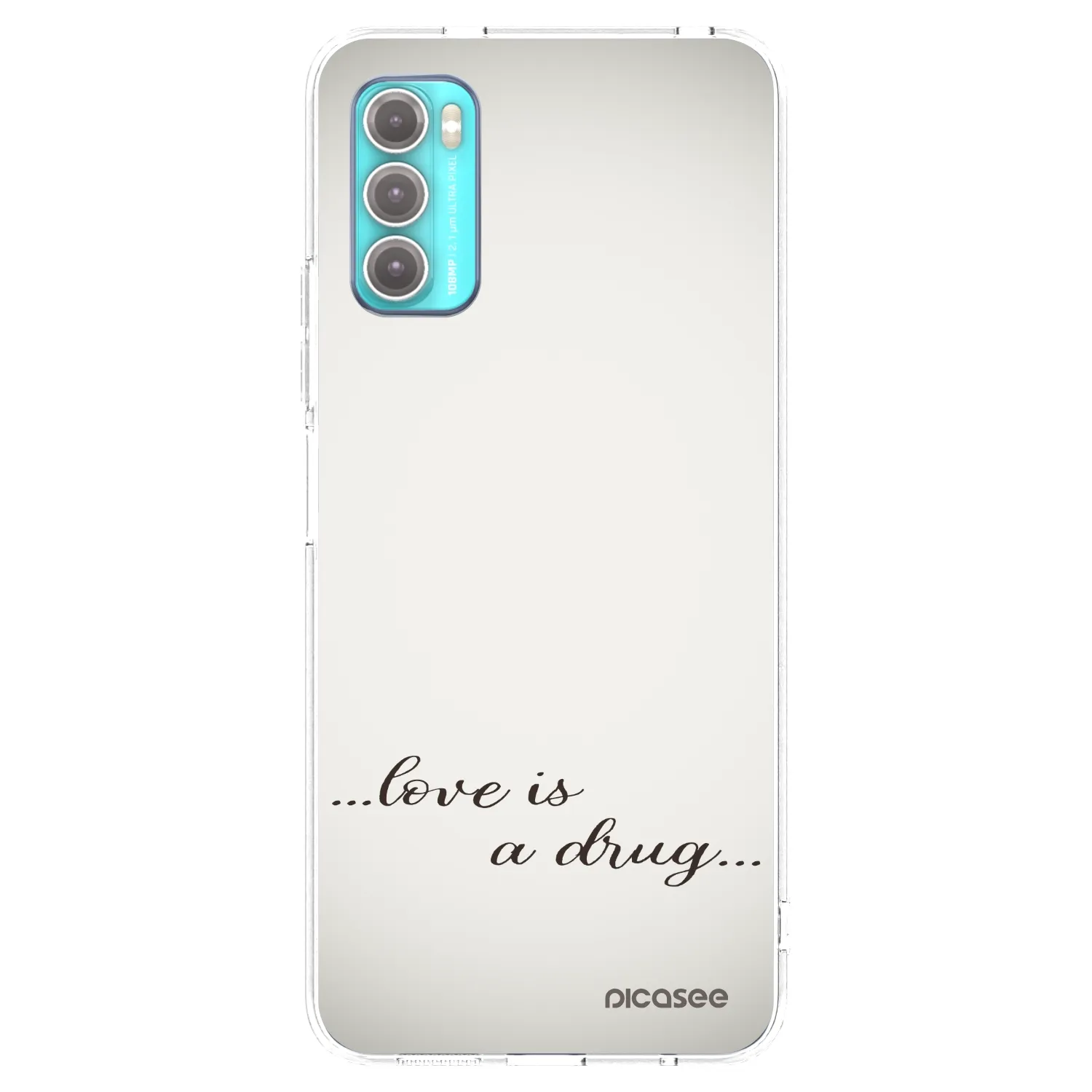 Picasee átlátszó szilikon tok az alábbi mobiltelefonokra Motorola Moto G60 - Love is a drug