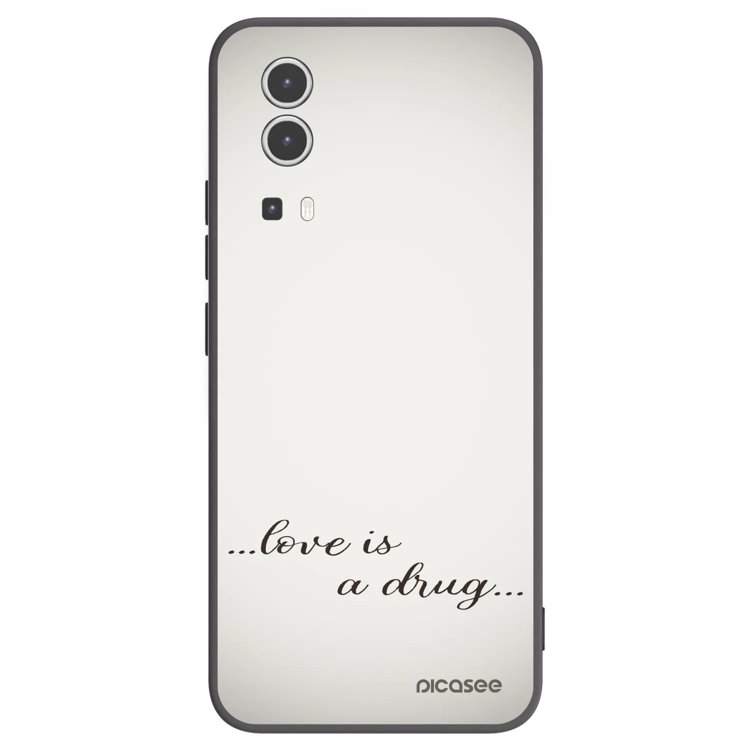 Picasee fekete szilikon tok az alábbi mobiltelefonokra Vivo Y72 5G - Love is a drug