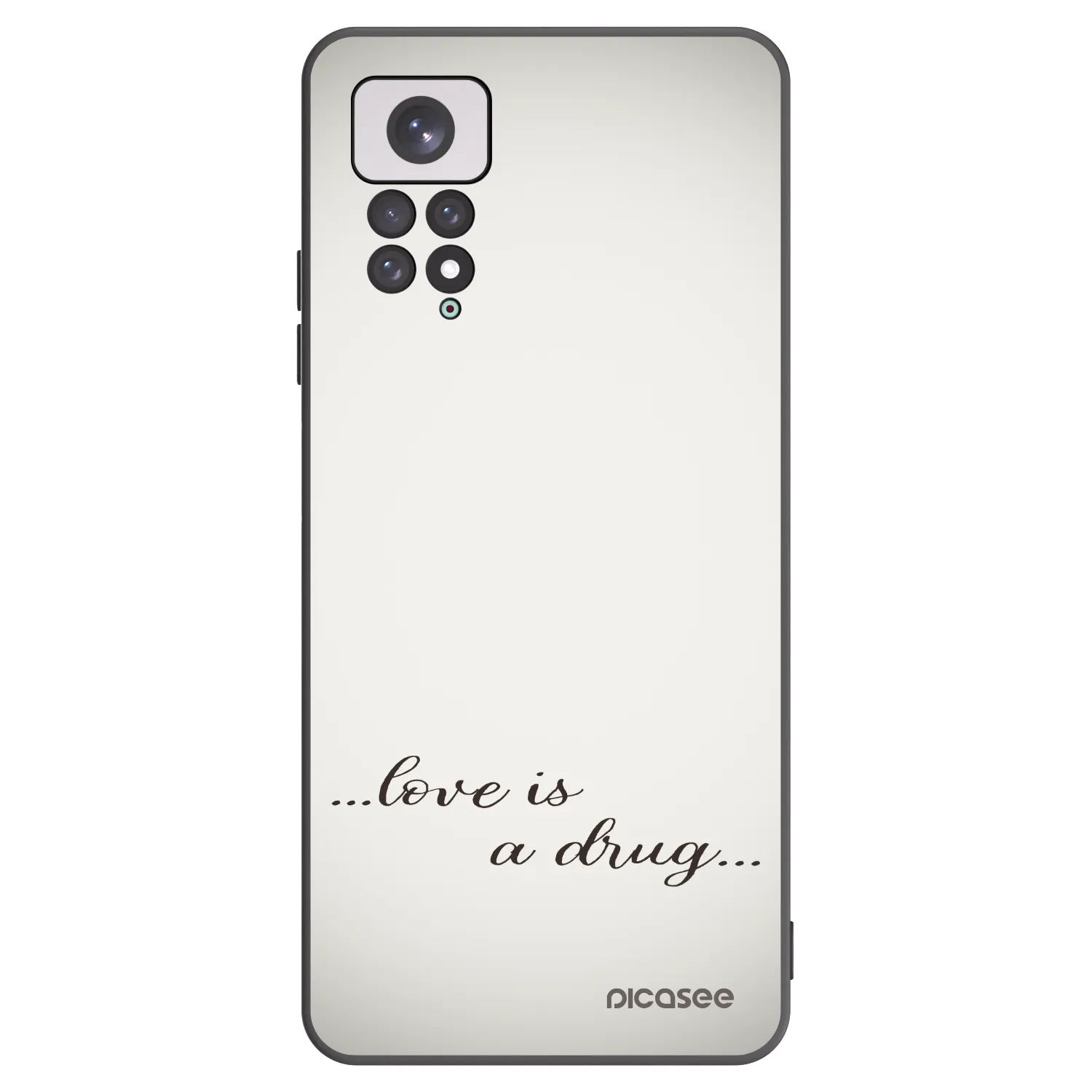 Picasee fekete szilikon tok az alábbi mobiltelefonokra Xiaomi Redmi Note 11 - Love is a drug