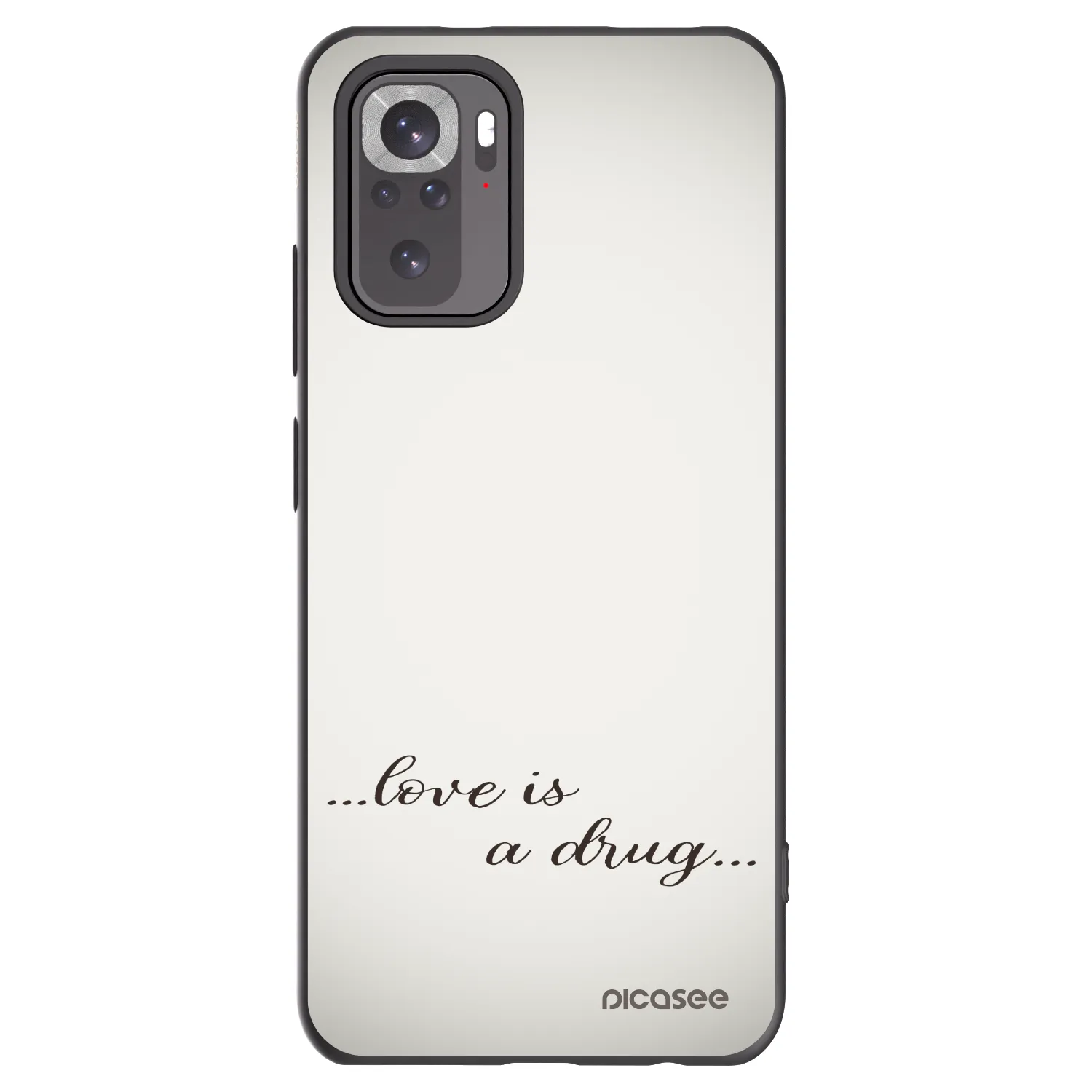Picasee fekete szilikon tok az alábbi mobiltelefonokra Xiaomi Redmi Note 11S 4G - Love is a drug
