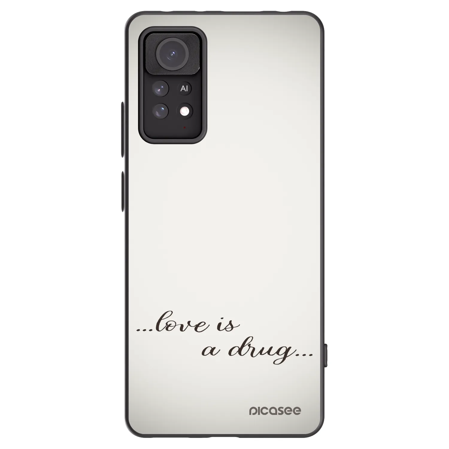 Picasee fekete szilikon tok az alábbi mobiltelefonokra Xiaomi Redmi Note 11 Pro 5G - Love is a drug