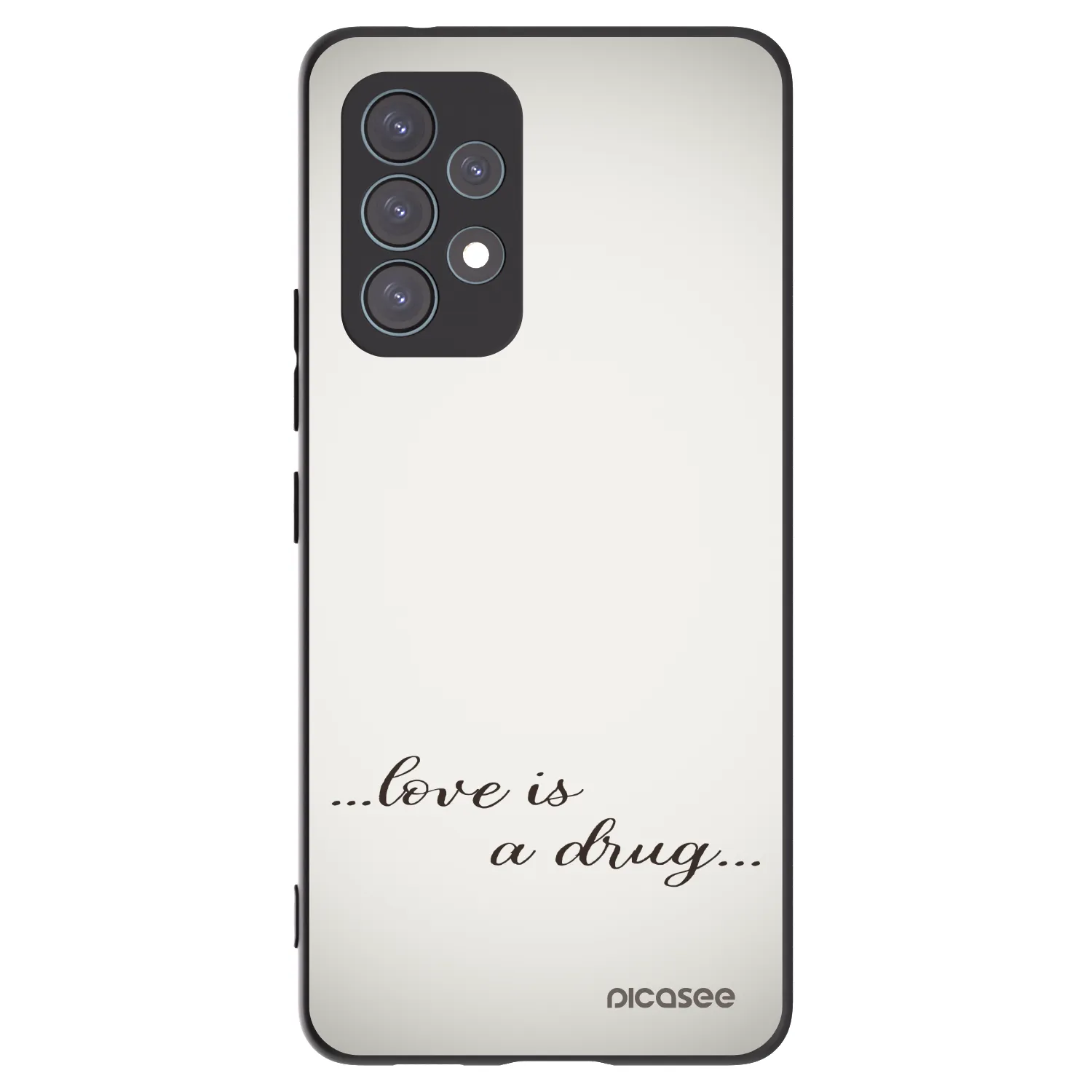 Picasee fekete szilikon tok az alábbi mobiltelefonokra Samsung Galaxy A53 5G A536 - Love is a drug