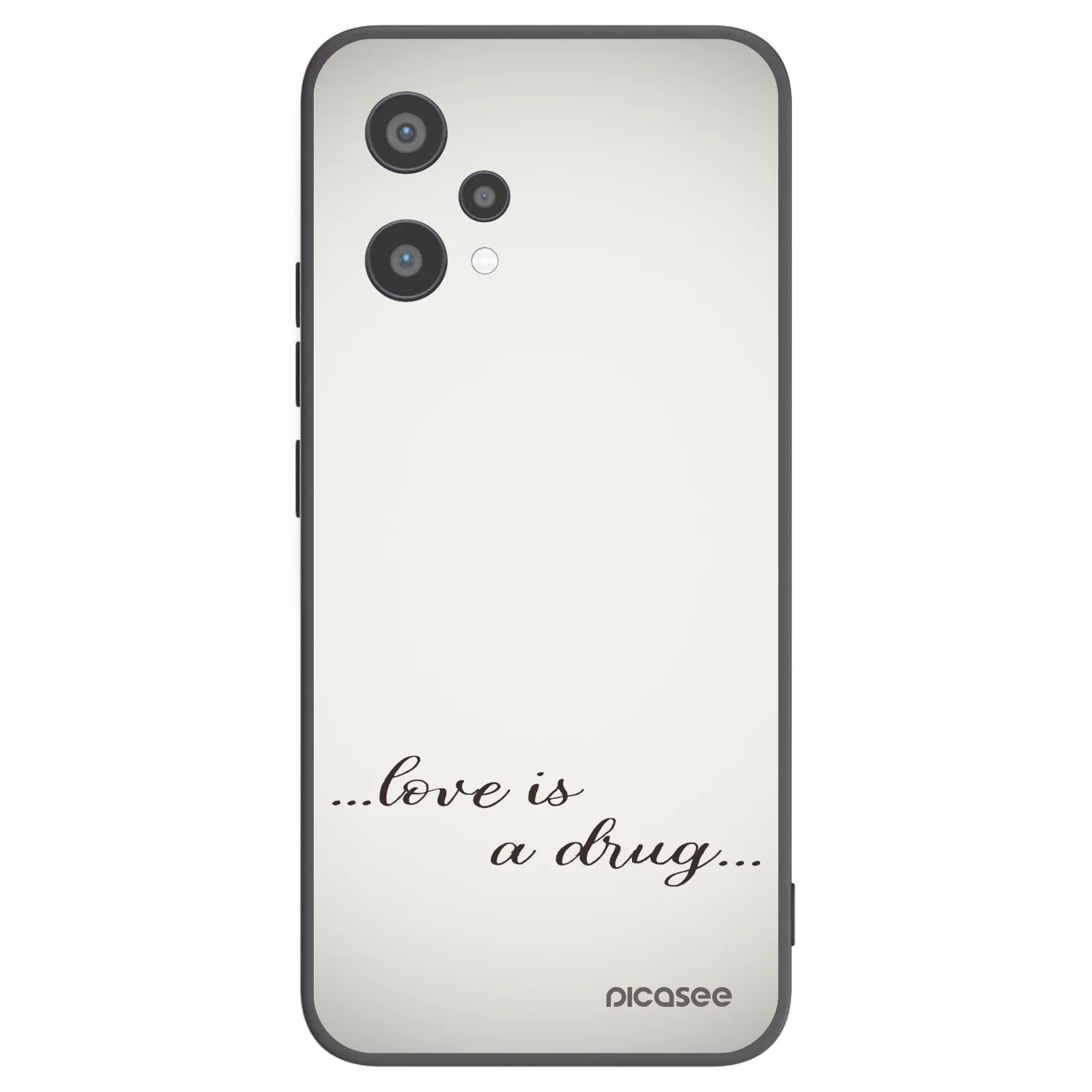 Picasee fekete szilikon tok az alábbi mobiltelefonokra Realme 9 Pro 5G - Love is a drug