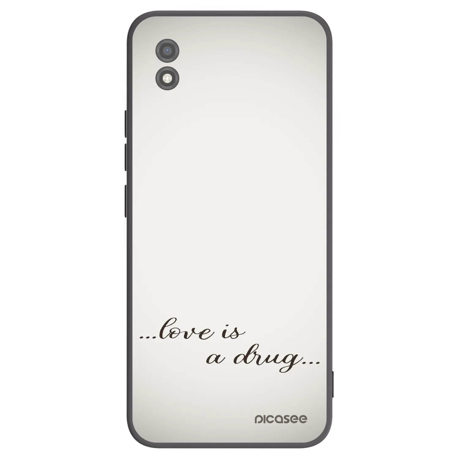 Picasee fekete szilikon tok az alábbi mobiltelefonokra Realme C11 (2021) - Love is a drug