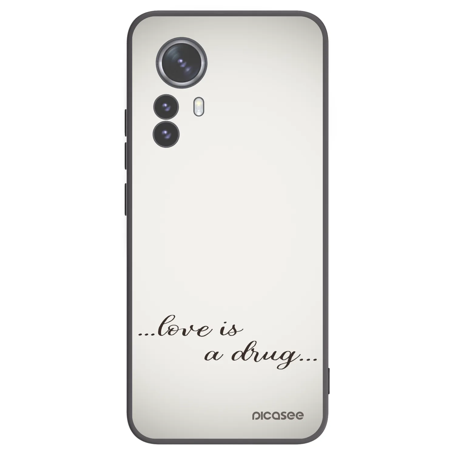 Picasee fekete szilikon tok az alábbi mobiltelefonokra Xiaomi 12 Pro - Love is a drug