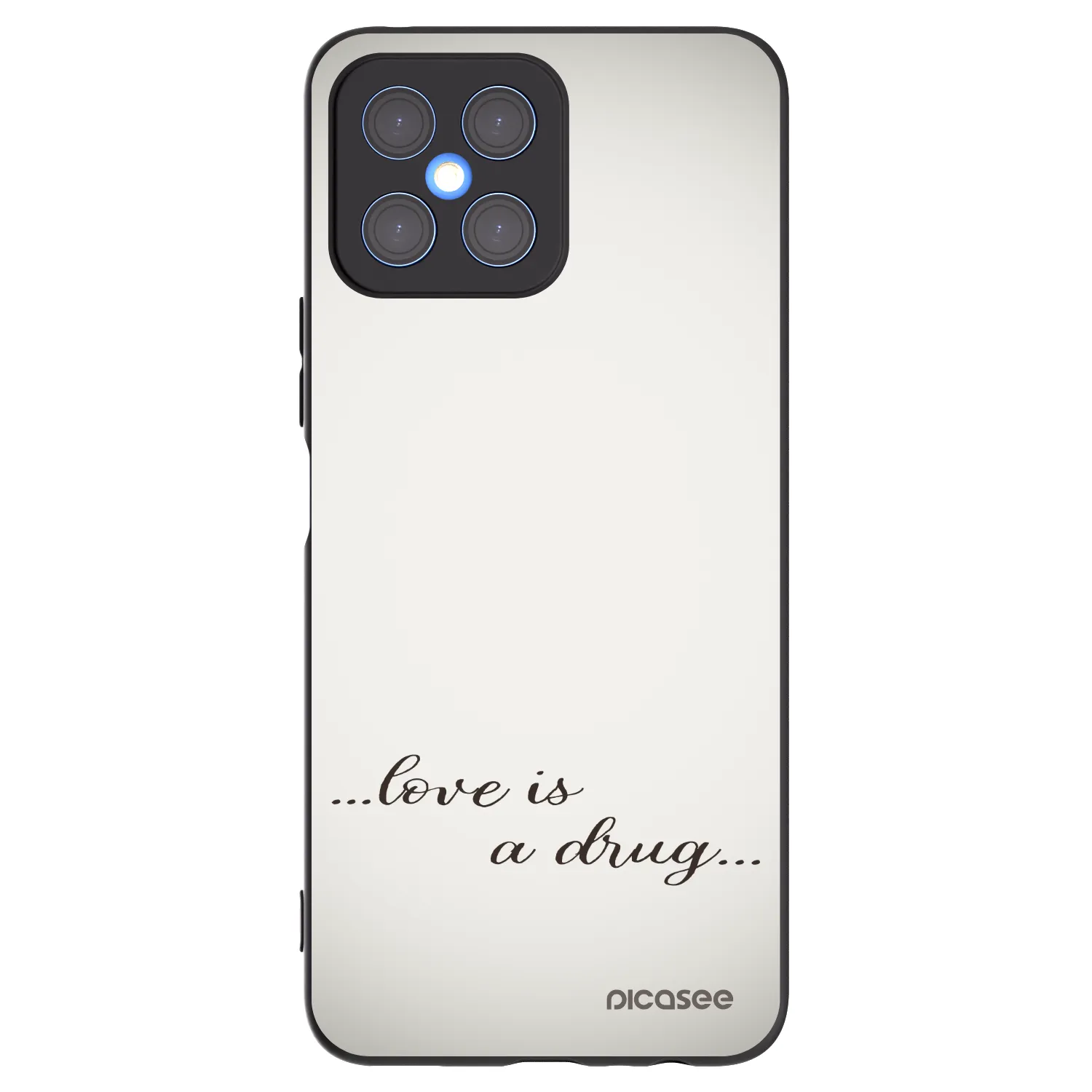 Picasee fekete szilikon tok az alábbi mobiltelefonokra Honor X8 4G - Love is a drug