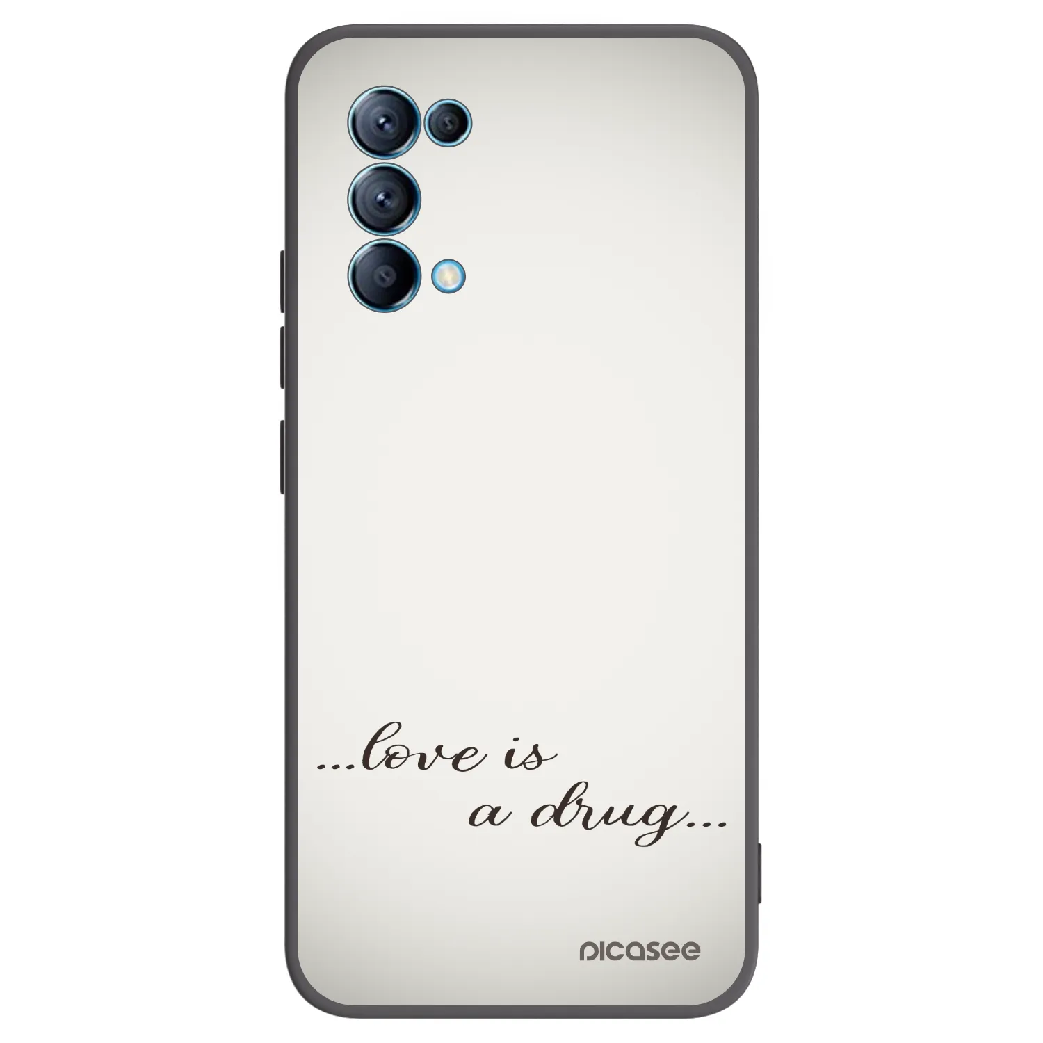 Picasee fekete szilikon tok az alábbi mobiltelefonokra OPPO Reno 5 5G - Love is a drug
