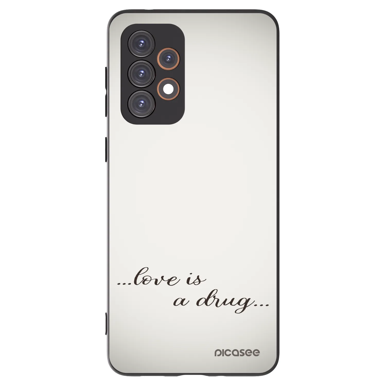 Picasee fekete szilikon tok az alábbi mobiltelefonokra Samsung Galaxy A33 5G A336 - Love is a drug