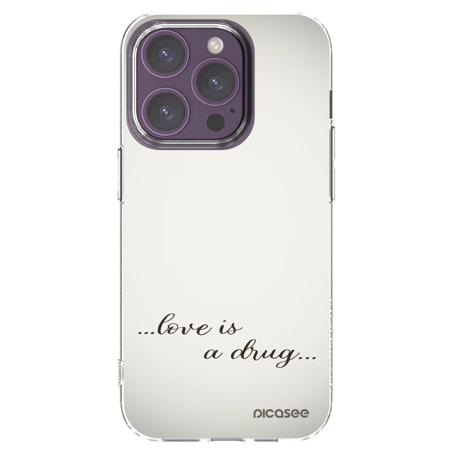 Picasee átlátszó szilikon tok az alábbi mobiltelefonokra Apple iPhone 14 Pro - Love is a drug