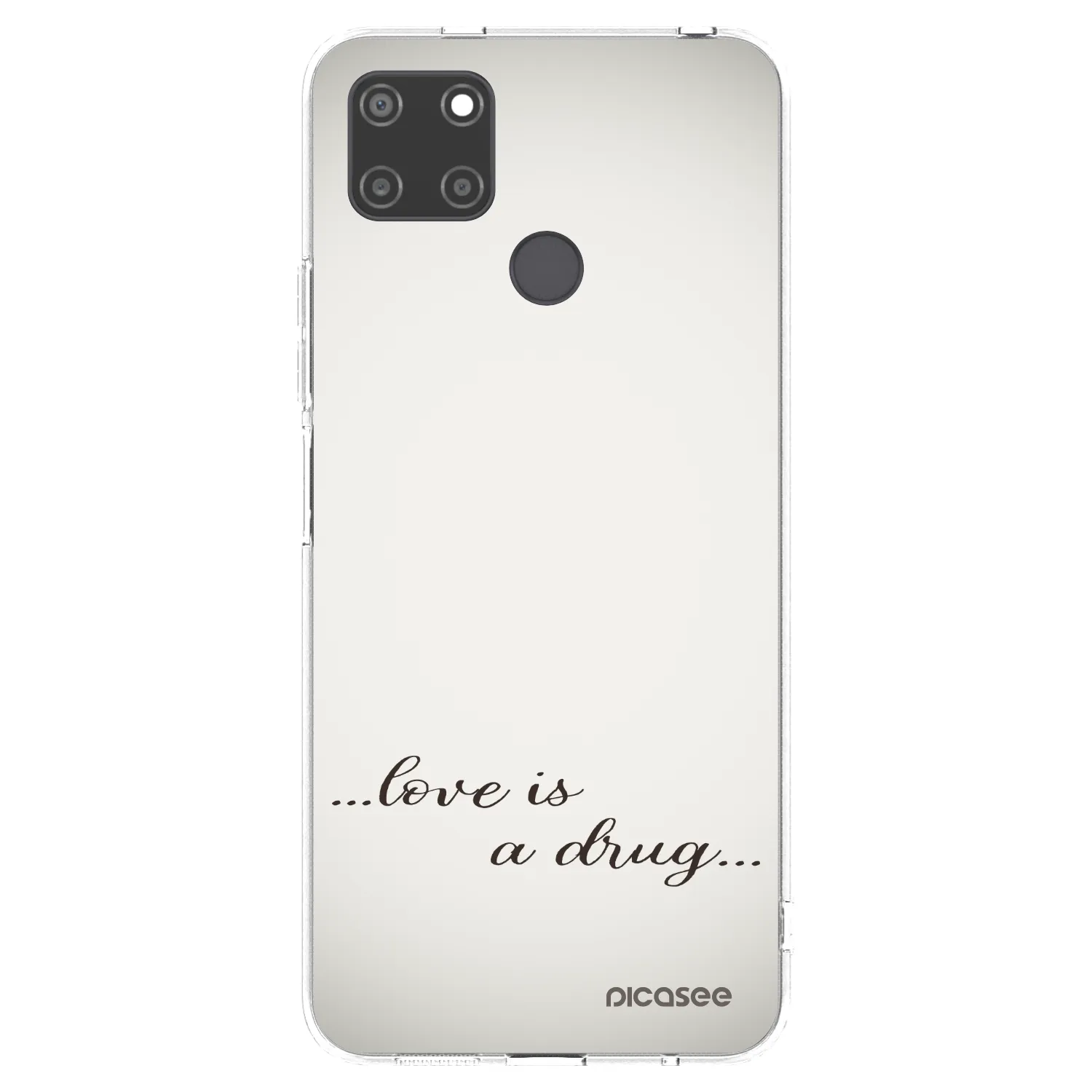 Picasee átlátszó szilikon tok az alábbi mobiltelefonokra Realme C21Y - Love is a drug